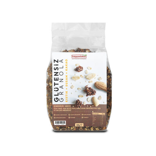 Qranola qlütensiz şəkərsiz kakolu küncütlü 300gr